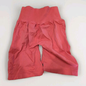 Free People Movement Good Karma Runched Shorts 7" NWOT Size XS Orange No Logo